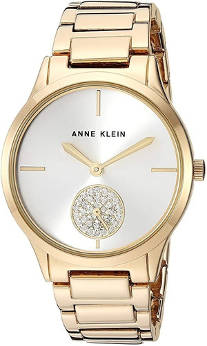 Reloj Anne Klein Ak3416svgb Acero Dorado Para Dama Original Color del fondo Plata