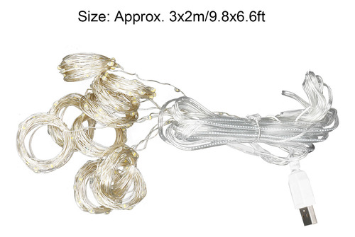 Cadena De Luz Usb De 3 X 2 M Led Con Cable De Cobre Para Car