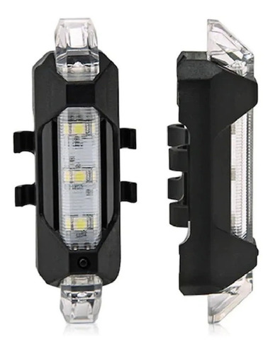Luz Led Bicicleta Recargable Usb Alta Potencia Blanca Fría