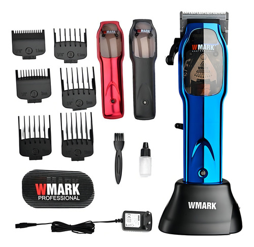 Maquina De Cortar Cabelo Wmark Ng 9002 Troca Capa E Base Cor Preto 110v/220v