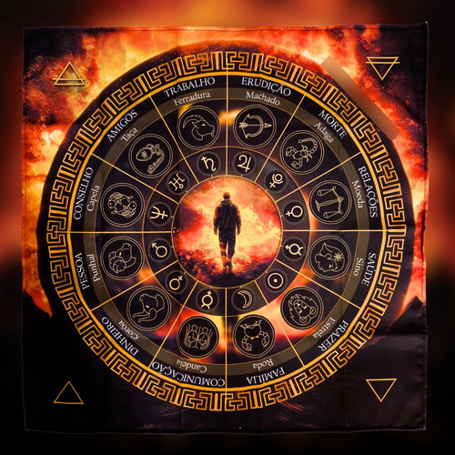Kit Baralho Lucifer 36 Cartas + Toalha P/ Tarot Astrológica