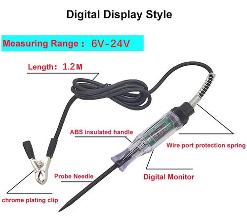 Lápiz De Prueba De Circuito De 6-24 V Para Circuitos De Volt