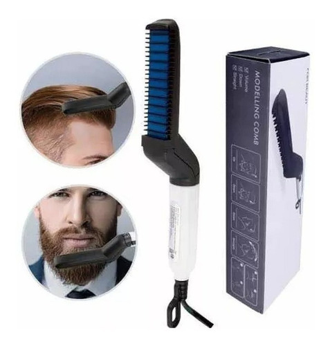 Cepillo Peine Alisador Electrico Hombres Cabello Barba