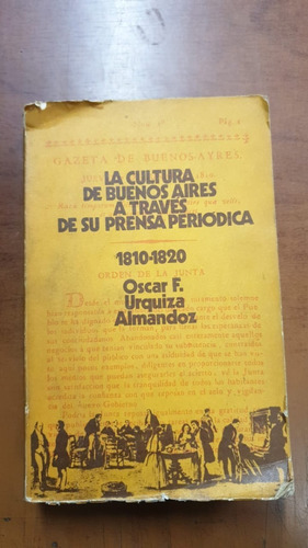 La Cultura De Buenos Aires-o.f.urquiza Almandoz-lib.merlin