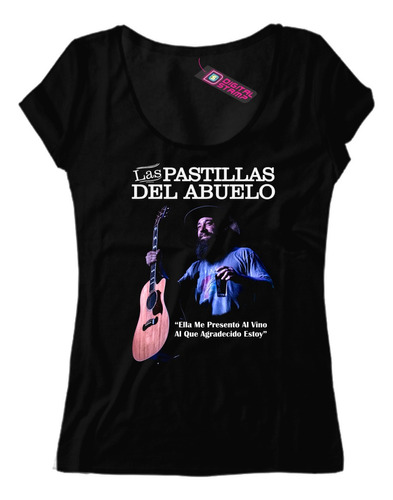 Remera Mujer Las Pastillas Del Abuelo Vino Cerveza 5 Dtg