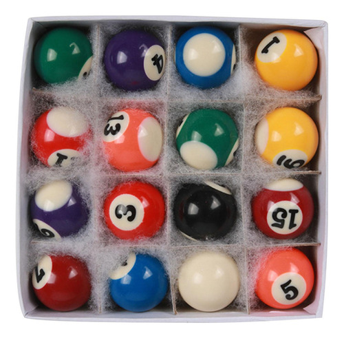Juego De Mini Bolas De Mesa De Billar De 16 Piezas, Juego