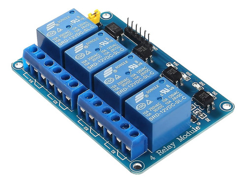 Módulo Relevadores Relay 4 Canales 12v
