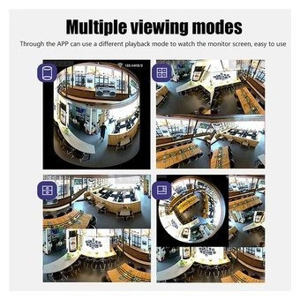 Cámara Panorámica Vr Tipo Bombillo Wifi 360° Led Espia Hd