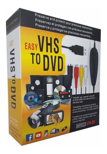 Vhs Convertidor Digital Para Windows 10 Usb2.0 Video Dvd