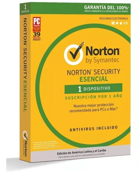 Norton Security Esential Antivirus 1 Licencia 1 Año Digital