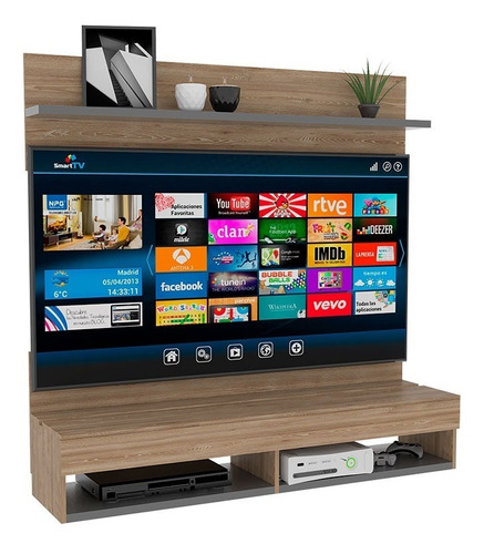 Panel Rack Tv55 The Wall 2a Miel/plomo