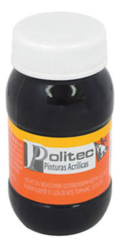 Pintura Politec Acrilica 100ml Serie 300 1 Color / 1 Pieza Color 302 Negro Intenso