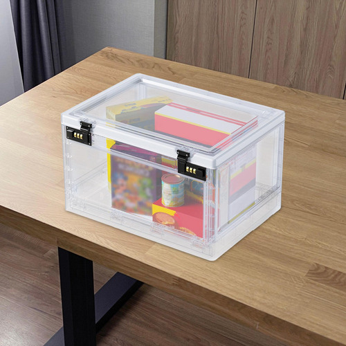 Nuevo Caixa Transparente Com Recipientes Com Fechadura