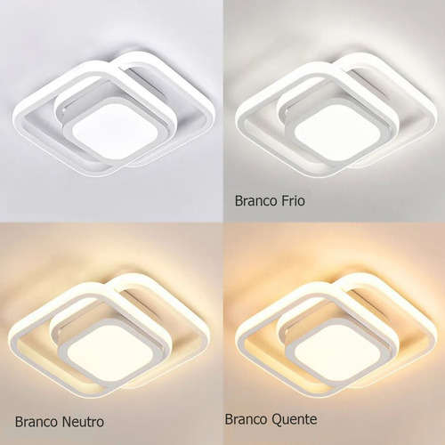 Luminária De Led Sobrepor Paflon Top Moderna 3 Em 1 Bivolt