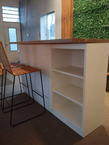 Isla Cocina En Madera Maciza, Diseño Américano