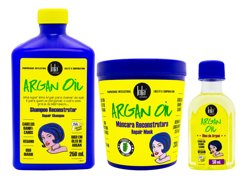 Lola Argan Oil Kit Reconstructor Shampoo + Mascara + Serum