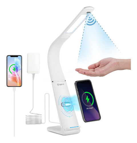 Lámpara De Escritorio Led Con Puerto De Carga Usb Cargador I