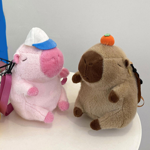 3 Mochila De Carpincho De Felpa Mochila De Animal De Peluche
