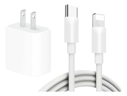 Cargador iPhone En Caja, Adaptador 20w Carga R.+cable Usb-c 