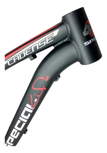 Quadro De Bicicleta Aro 29 Alumínio Mod Cadense Special Life Cor Preto/branco