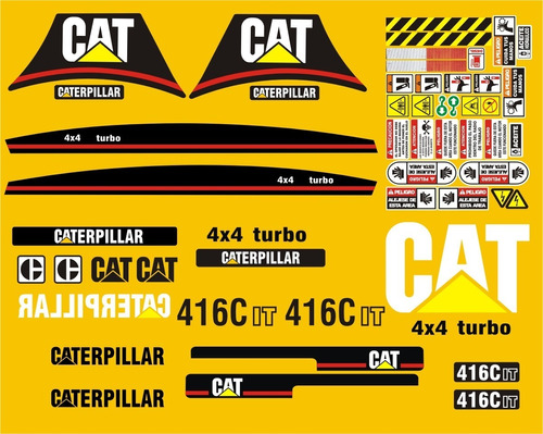 Calcomanías Para Retroexcavadora 416c It Opción 2
