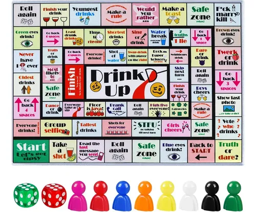 Schramm Ruleta De Bebidas Con 16 Vasos De Chupito De Cristal Y 2 Bolas | Juego Para Adultos De 2 O Más Jugadores | Perfecto Para Despedidas De Soltero, Cumpleaños Y Fiestas