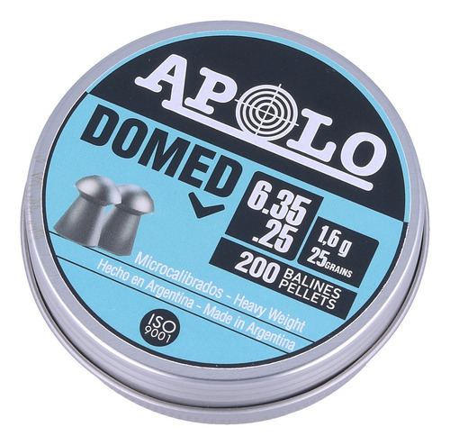 Diabolos Balines Apolo Domed .25  6.35mm X 200 Und 25gr