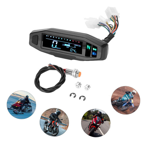 Medidor De Aceite De Velocidad Lcd De Motocicleta