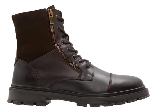 Botin Cuero Hombre Aldo Aaren Mh13005 Cafe Oscuro