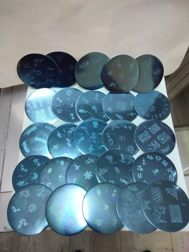 Placas De Uñas Para Decoracion Acero. 24pzas.