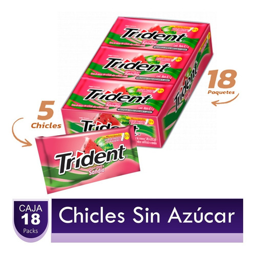 Chicles Trident Display X18 Uds