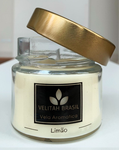 Imagem 2 de 4 de Vela Aromática Premium Limão 140g 30h Aromatizada Perfumada