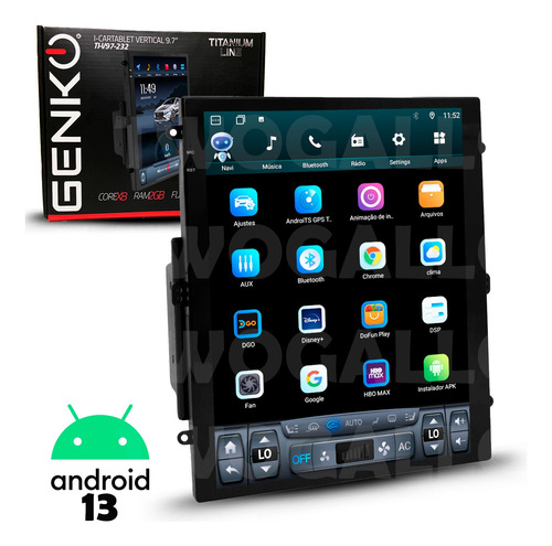 Kit Multimídia Android13 Octacore 6+128gb Tiguan 2010 À 2013