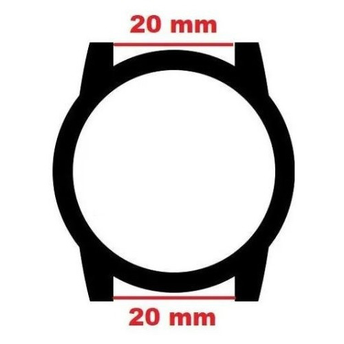 Pulseira 20mm Couro Compatível Com Relógios Magnum