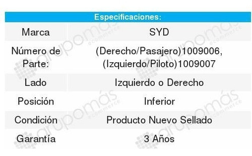 Rotula Para Horquilla Syd Inferior Honda Civic 06