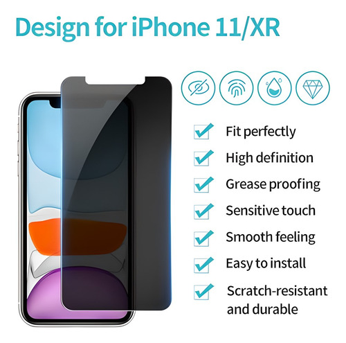 Protector Privacidad iPhone 11/xr 9h 3d Touch