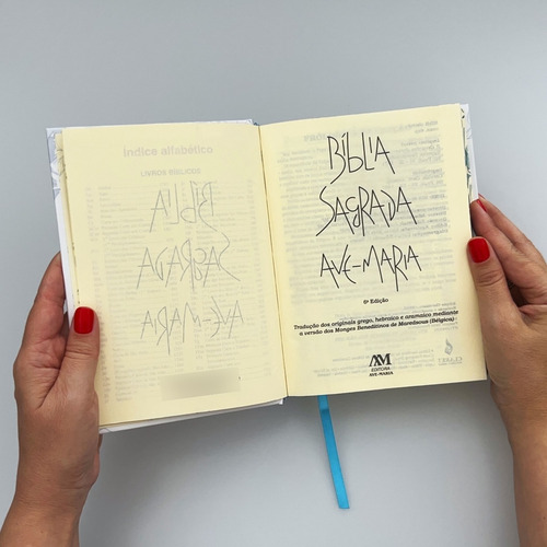 Kit Bíblia Católica Terço Nossa Senhora De Lourdes Sagrada Ave-maria Capa Flores Cristão Crucifixo