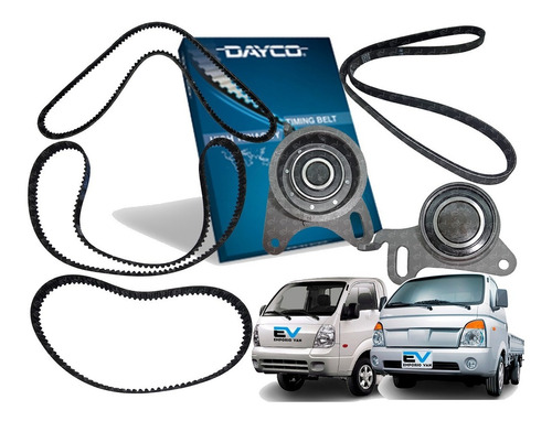 Imagem 1 de 10 de Kit Correia Dentada Hyundai Hr K2500 Tensor Original Dayco