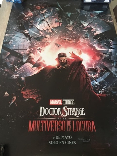 Afiche Poster Original Cine Doc Strange Multiverso Locura