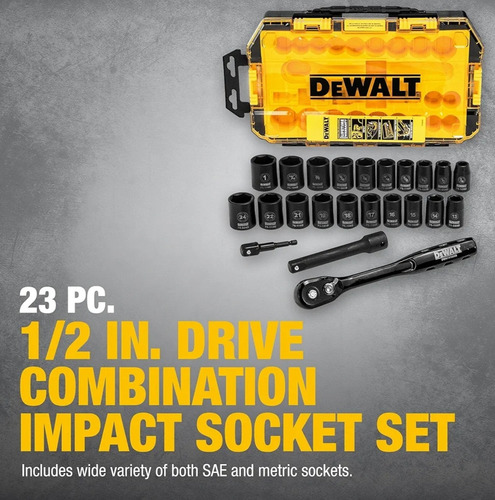 Dewalt Set De Carracas Dados 3/8 De Impacto Dwmt74738