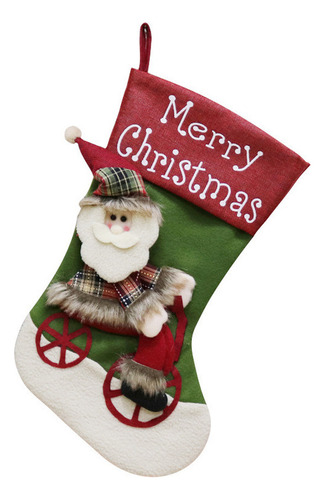3 Decoración Para Colgar Medias Regalo Navidad Con Caramelos