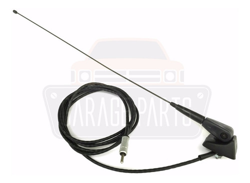 Imagem 1 de 5 de Antena Curta Preta Completa Haste Base Cabo Renault Master