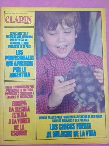 Revista Clarín 20/11/83 Nito Mestre Manuel Puig Quino Caloi
