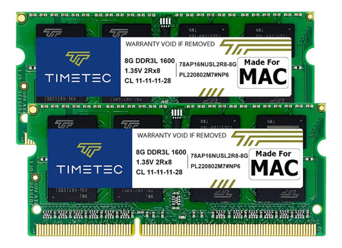 Ram Pc3l-12800 Ddr3l Mac 1600 Mhz 2x8gb
