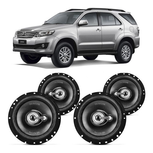 Alto Falante Toyota Hilux Sw4 2009 A 2011 Bravox 240w Rms