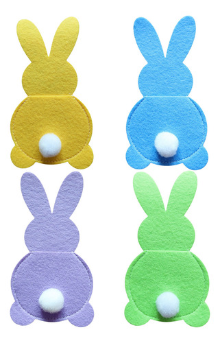 Juego De 4 Soportes Para Cubiertos De Pascua, Bolsa De Cubie