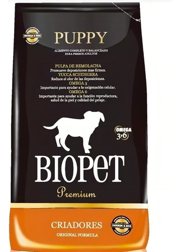 Biopet Perros Cachorros 10kg Comida Seca Bolsa