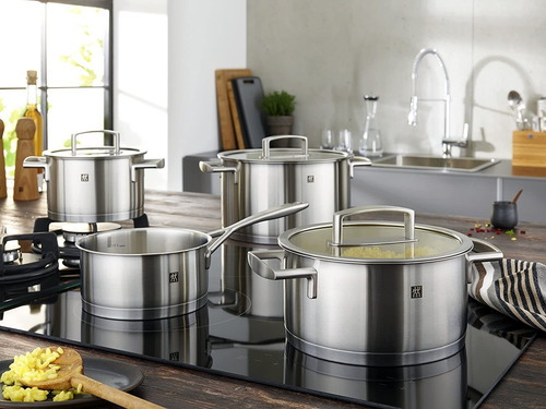 Imagem 2 de 6 de Conjunto De Panelas Inox 5pcs Fundo Triplo Zwilling Vitality