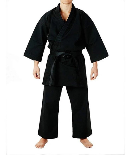 Uniforme De Karate Negro 16 Oz Banzai, Tallas 000 Al 9