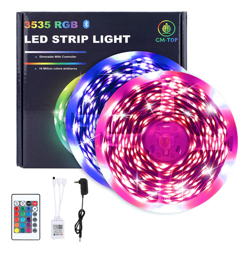 Tiras De Led 20m Rgb Bluetooth Inteligentes Para Cuarto Rgb